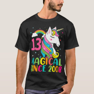 Magisch sinds 2008 13e verjaardag Unicorn Girl 13 T-shirt