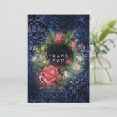 Magisch sprankelend bloemig  Baby shower Bedankkaart (Staand voorkant)