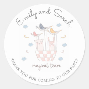 Magisch team   Twins Birthday Sticker
