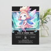 Magisch thema Fairy Verjaardag Kaart (Staand voorkant)