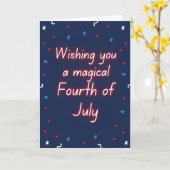 Magisch Vierde juli Kaart (Gele Bloem)