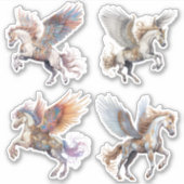 Magisch Vliegend Pegasus Paard Sticker (Voorkant)