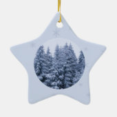 Magisch winterbos - custom Keramisch Ornament (Achterkant)