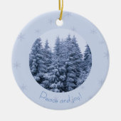 Magisch winterbos - keramisch siergoed ornament (Voorkant)