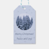 Magisch winterbos - kerst cadeaulabel (Voorkant)