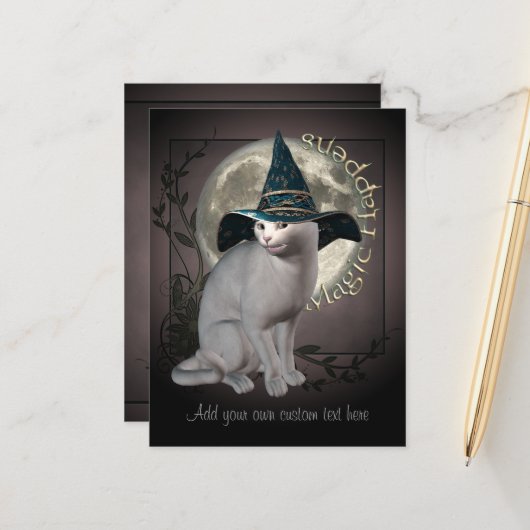 Magisch wit Briefkaart (Voorkant / Achterkant in situ)