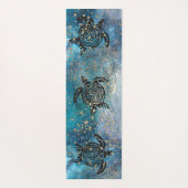 Magisch Zee Turtle Glittery Blue Yogamat (Achterkant)