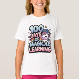 Magische 100ste schooldag - Eenhoorn en Regenboog T-shirt
