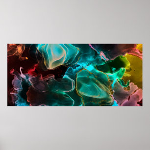 Magische achtergrond. Handverf. Flow Creativiteit  Poster