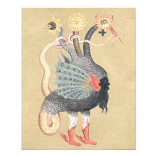 Magische alchemy Dragon Color Foto Afdruk