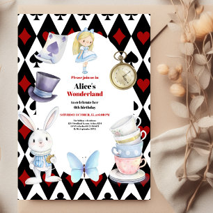 Magische Alice in Wonderland Verjaardag Kaart