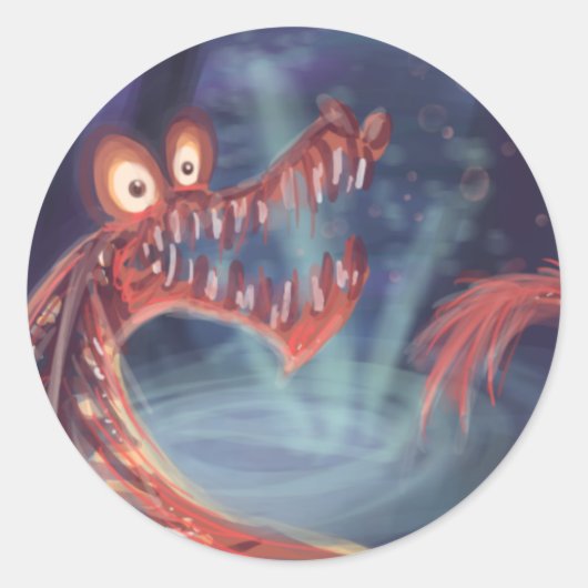 magische alligator ronde sticker (Voorkant)