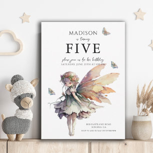 Magische anime fee 5e verjaardagsfeest kaart