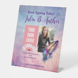 Magische Auteur Boek Ondertekening of Boek Lanceri Reclamebord Met Voetstuk