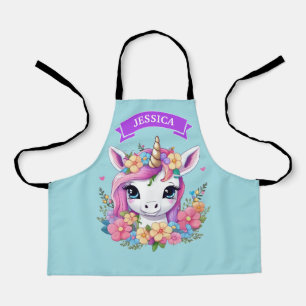 Magische Baby Eenhoorn met Bloemen Schort