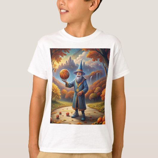 Magische basketbal tovenaar t-shirt (Voorkant)