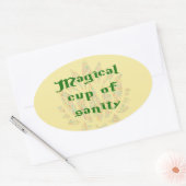 Magische beker van de Saniteit Ovale Sticker (Envelop)