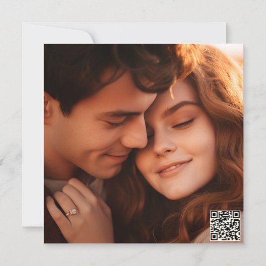 Magische Berg betoverde bruiloft Kaart (Achterkant)