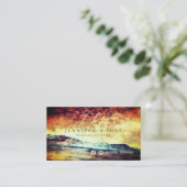 Magische bergen Abstract monogrammen Visitekaartje (Staand voorkant)