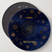 Magische Beschermingssymbolen Mandala Pagan Heks Ronde Button 6,0 Cm (Voorkant /achterkant)