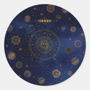 Magische Beschermingssymbolen Mandala Pagan Heks Ronde Sticker