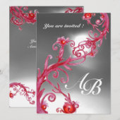 MAGISCHE BESJES 4, EENKLEURIG rood wit kristal Kaart (Voorkant / Achterkant)