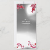 MAGISCHE BESJES 4, EENKLEURIG rood wit kristal Kaart (Achterkant)