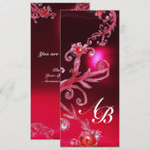 MAGISCHE BESJES 4, ENKELVOUDIG rood burgundy Kaart (Voorkant / Achterkant)