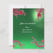 MAGISCHE BESJES 4, MONOGRAM rode jade champagne Kaart (Achterkant)