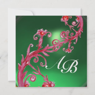 MAGISCHE BESJES 4, MONOGRAM rode jade ijs Kaart