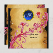 MAGISCHE BESJES MONOGRAM, blauw Kaart (Voorkant / Achterkant)