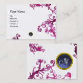 MAGISCHE BESJES MONOGRAM blauw Visitekaartje (Voorkant / Achterkant)