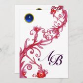 MAGISCHE BESJES,MONOGRAM rode saffier Kaart (Voorkant / Achterkant)