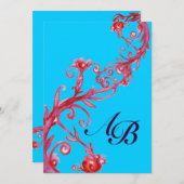 MAGISCHE BESJES,MONOGRAM rood blauw Kaart (Voorkant / Achterkant)