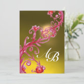 MAGISCHE BESJES, MONOGRAM  topaas Kaart (Staand voorkant)