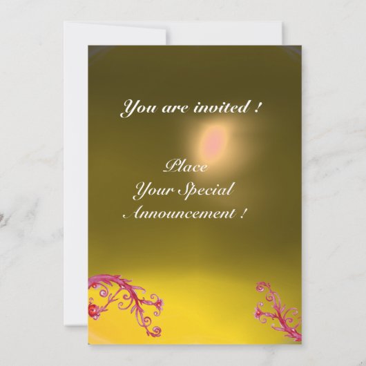 MAGISCHE BESJES, MONOGRAM  topaas Kaart (Achterkant)