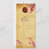 MAGISCHE BESJES  MONOGRAM waszegel perkament Kaart (Achterkant)