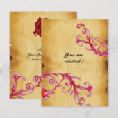 MAGISCHE BESJES  MONOGRAM waszegel perkament Kaart (Voorkant / Achterkant)