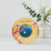 MAGISCHE BESJES PERKAMENTJAS edelblauw saffier Kaart (Staand voorkant)