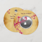 MAGISCHE BESSEM PARCHT GEM maanlicht Kaart (Voorkant / Achterkant)