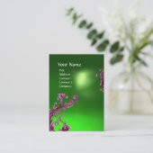 MAGISCHE BESSEN GROENE SMARAGD MONOGRAM VISITEKAARTJE (Staand voorkant)
