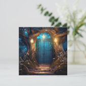 Magische betoverde Forest Fantasy Antiek deur (Staand voorkant)