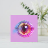 Magische betoverde paarse fantasie Drakenoog kaart (Staand voorkant)