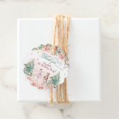 Magische Blauw Notenkraker Meisje Verjaardag Bloem Bedankjes Labels (In situ)