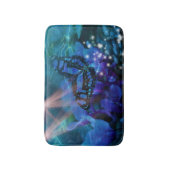Magische blauwe vlinder badmat (Voorkant Verticaal)