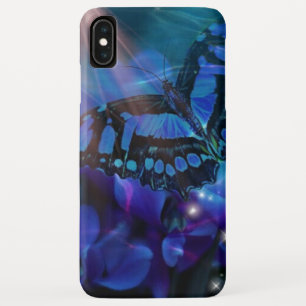 Magische blauwe vlinder iPhone XS max hoesje