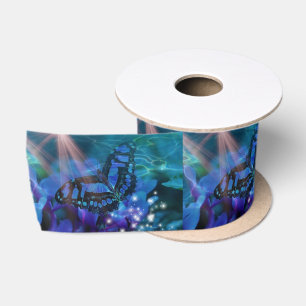Magische blauwe vlinder lint