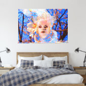 Magische Bloem Canvas Afdruk (Insitu (Slaapkamer))