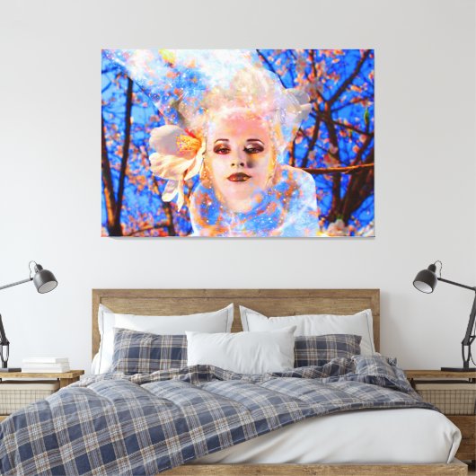 Magische Bloem Canvas Afdruk (Insitu (Slaapkamer))