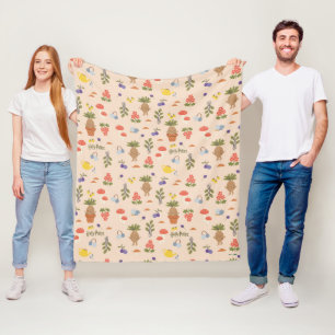 Magische bloemen Mandrake patroon Fleece Deken